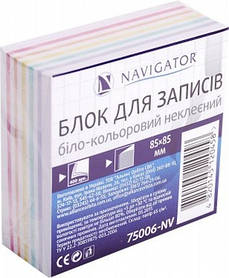 Папір для нотаток 85*85мм 400арк кольоровий не клеєний NV-75006