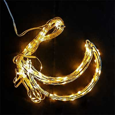 Гірлянда електрична жовта з підвіскою Місяць 2м 4-21-2, фото 1