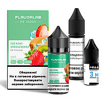 Набор для самозамеса солевой Flavorlab PE 10000 30 мл, 0-50 мг Ice Kiwi Strawberry (Айс Киви К-LVR