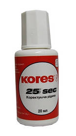 Коректор з пензликом 20мл Kores 25 секунд К66817