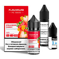 Набор для самозамеса солевой Flavorlab PE 10000 30 мл, 0-50 мг Strawberry Energy (Клубничная э-LVR