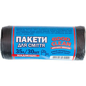 Пакети для сміття 35л*30шт надміцні Good clean 0209