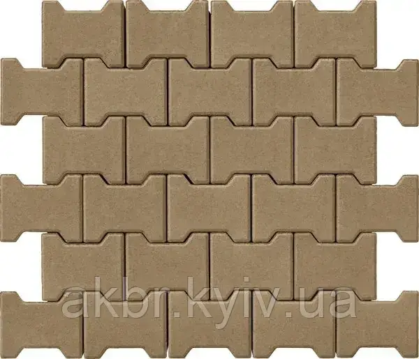 Тротуарна плитка подвійна «Т» 80 оливка, фото 1