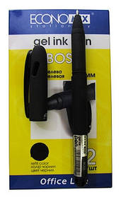 Ручка гелева 1мм чорна Boss Е11914-01