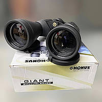 Бінокль KONUS GIANT 20x60, Чорний, чохол, нашийний ремінь, захисні кришки на об'єктиви та окуляри