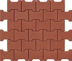 Тротуарна плитка подвійна «Т» 80 паприка