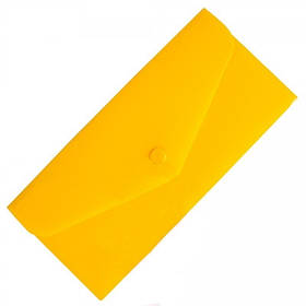 Папка на кнопці DL євроконверт прозора жовта 180 мкм фактура глянець Е65 N31306-05 Economix
