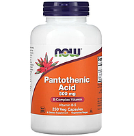 Пантотеновая кислота NOW Pantothenic Acid 500 mg 250 капс