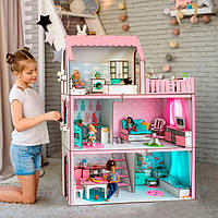 Ляльковий будинок Кукольный Домик +подарок мебель Барби