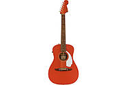 Електро-акустична гітара Fender Malibu Player Fiesta Red WN, фото 3