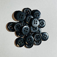 Пуговицы рубашечные пластиковые 22L диаметр 14мм цвет черный, упаковка 864 штуки