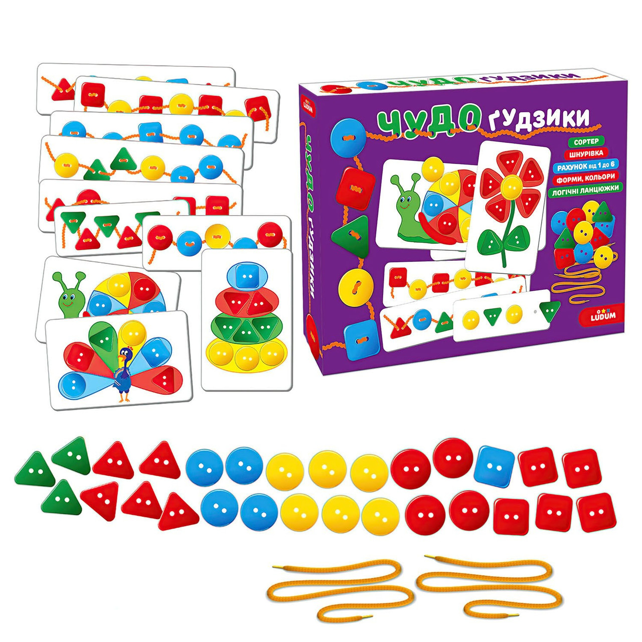 Гра ME5032-13 настільна "ЧУДОгудзики" "Ludum"