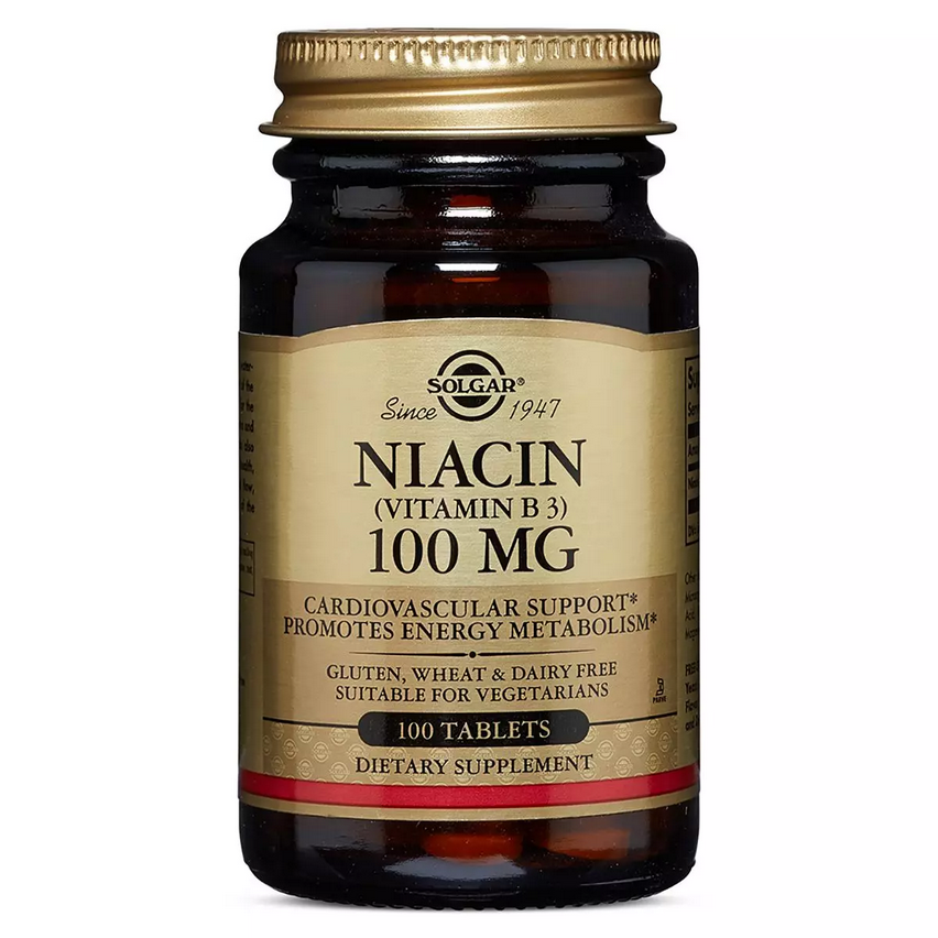 Ніацин (В3)/Niacin Solgar, 100 мг, 100 таблеток