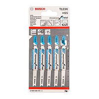 Пиляльне полотно (пилки) для лобзика BOSCH Т123Х HSS Progressor for Metal для металу 5 шт. 2608638473