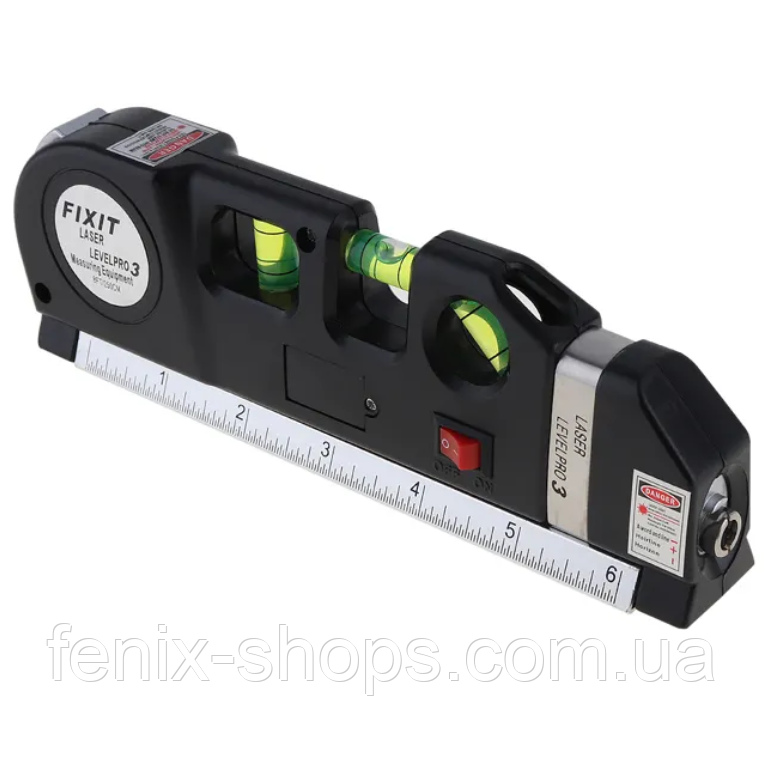 Лазерний рівень з вбудованою рулеткою та лінійкою Laser Level Pro 3