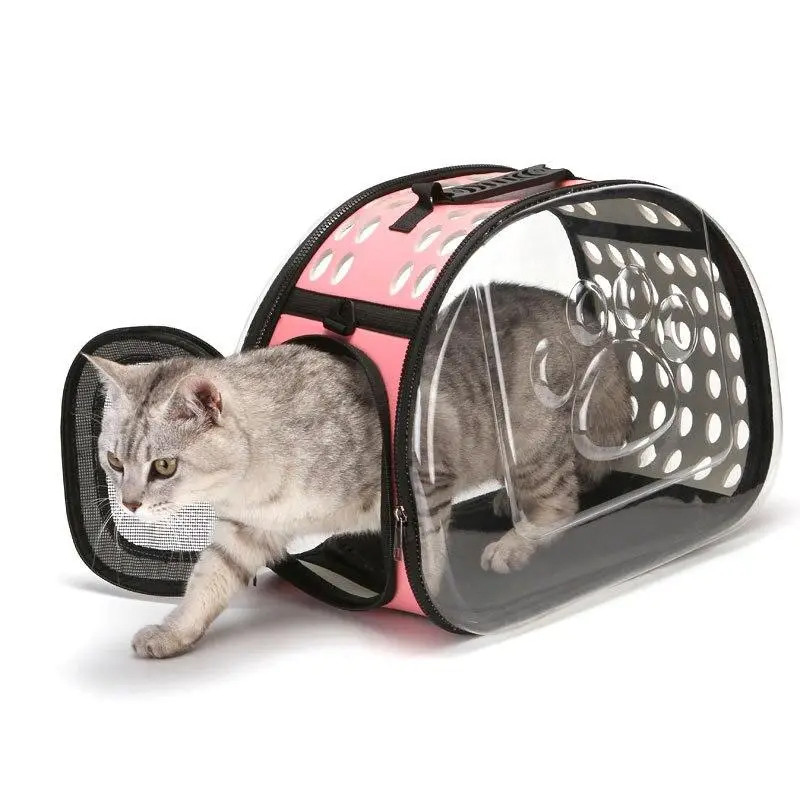 Сумка переноска для кошек и собак 40x30x27 см (L) CosmoPet CP-21 Pink