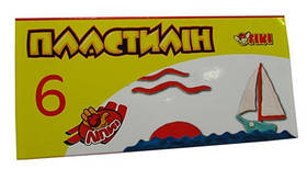 Пластилін 6кол 90гр TIKI 52124-ТК; 52137-ТК