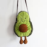 Сумочка Авокадо RESTEQ 23 см. Мила сумочка у формі авокадо. Сумочка-іграшка Авокадо, фото 8