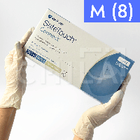 Перчатки латексные (размер M) неопудренные 5,5г/м² Medicom SafeTouch®, 100 шт