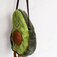 Сумочка Авокадо RESTEQ 23 см. Мила сумочка у формі авокадо. Сумочка-іграшка Авокадо, фото 3