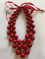 Ожерелье Руди косынка красная большая(25см)