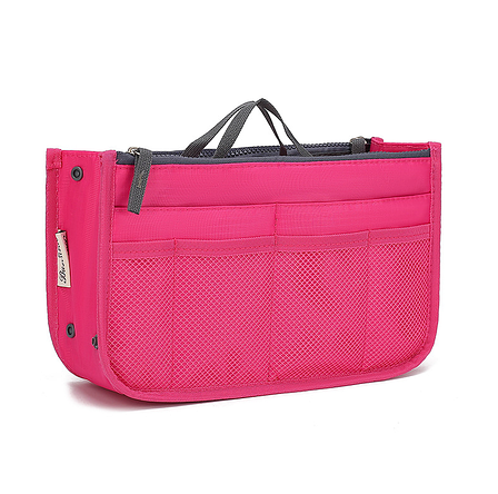 Органайзер для сумки Bag in Bag 28х17x10 см. Малиновий колір, фото 1