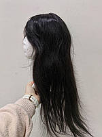 Парик женский 65 см натуральные волосы шатен прямые