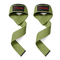 Кистевые лямки с неопреновой подкладкой YALLO Lifting Straps Military Green (62 см, пара)