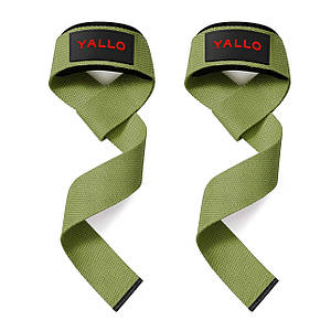 Кистьові лямки з неопреновою підкладкою YALLO Lifting Straps Military Green (62 см, пара)