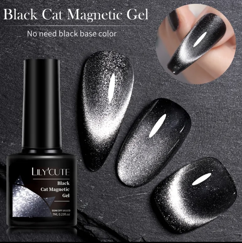 Гель-лак котяче око Lilycute Cat eye LC-001, колір срібло