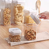 Набір герметичних контейнерів пластикових Food storage 7 шт Органайзер для зберігання сипучих продуктів та круп, фото 8