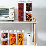 Набір герметичних контейнерів пластикових Food storage 7 шт Органайзер для зберігання сипучих продуктів та круп, фото 9