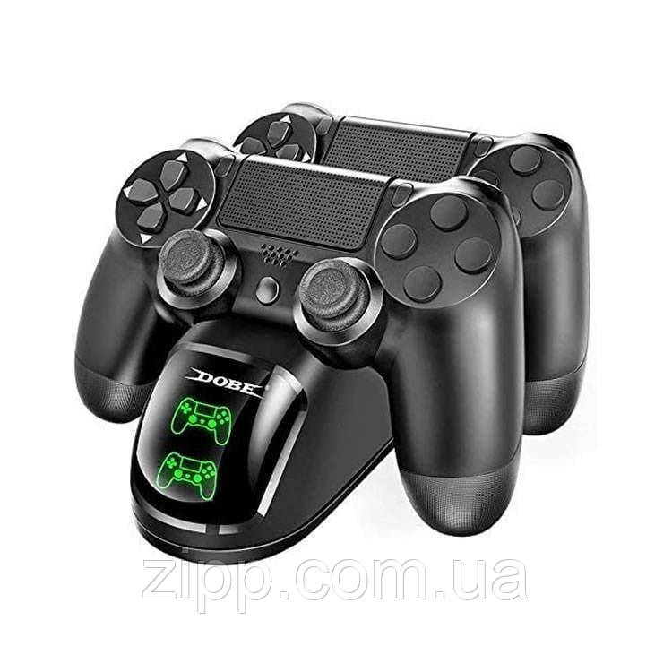 Подвійна док-станція для заряджання PS4 з двома USB-портами, фото 1