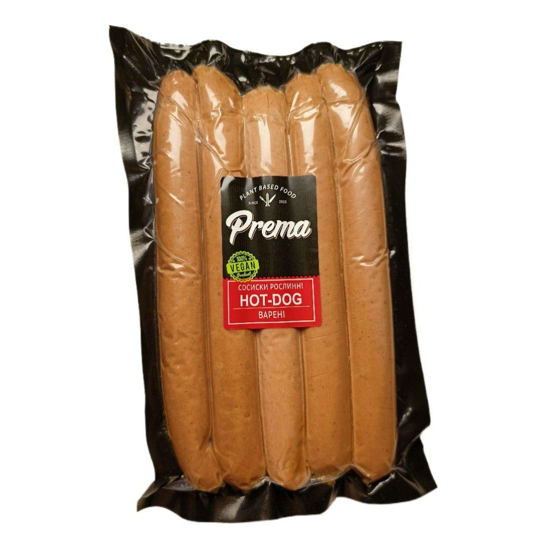 Сосиски растительные Hot Dog, вареные, с глютеном, 380 г, Prema - фото 1 - id-p1899246781