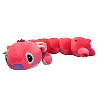 Мягкая игрушка Стич розовый гусеница, 60 см