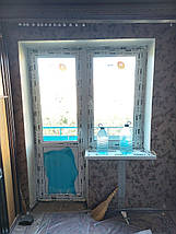 Пластиковий балконний блок /вікно 700х1350, двері 700х2050/, фото 3