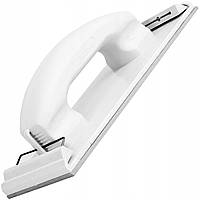 Терка пластикова 105х210мм шліфувальна Kubala 0305 з гумовою вставкою 3 мм та затискачами для фіксації шліфувальної сітки