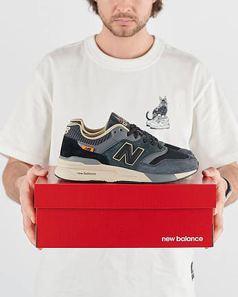 Чоловічі кросівки New Balance 997H Gray Black Sand Взуття Нью Беланс 997 сірі натуральна замша демісезон, фото 1
