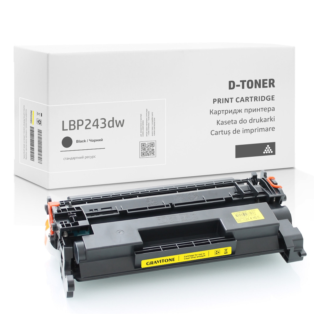 Сумісний картридж Canon i-Sensys LBP243dw, стандартний ресурс, 3.000 стор, аналог від Gravitone D-Toner, фото 1