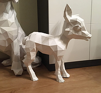 PaperKhan конструктор из картона 3D фигура олень Паперкрафт Papercraft подарочный набор игрушка сувенир