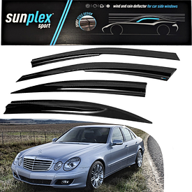 Дефлектори вікон, вітровики на Mercedes E-klasse W-211 седан 2002-2009 (скотч) Sunplex