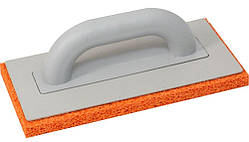Терка пластмасова 140х280мм Kubala 0313 з пористою губкою з натурального каучуку 20мм для миття швів плитки після затирання