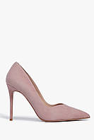 Туфлі човники жіночі на високій шпильці замшеві рожеві S1013-78-R394A-9 Lady Marcia 3311