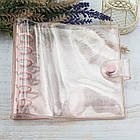 Прозора обкладинка для планера з рожевим механізмом А7 діаметр 20мм KDP038, фото 2