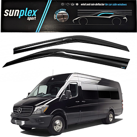 Дефлектори вікон, вітровики на Mercedes Sprinter II,III 2006-2018, 2018->  (скотч) Sunplex