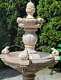 Садовий фонтан Жабенята (Рибки) з бетону 150 см, фото 5