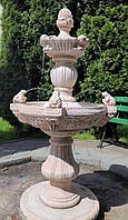 Садовий фонтан Жабенята (Рибки) з бетону 150 см