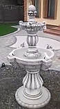 Садовий фонтан Жабенята (Рибки) з бетону 150 см, фото 4