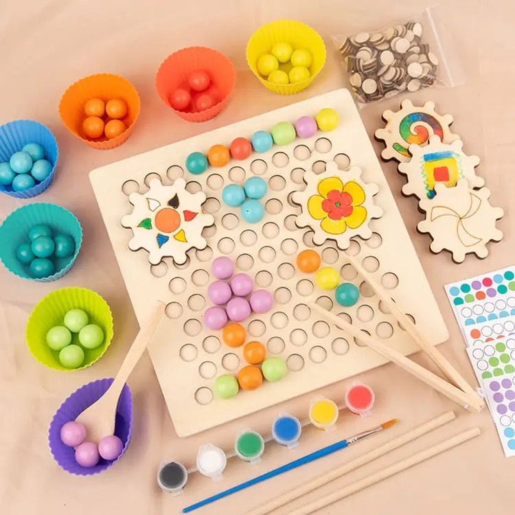 Дитяча гра з бісером Кольорові кульки 3718, фото 1