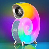 Портативная колонка ночник часы G-Smart G70 5W RGB Snail Conch Music Lamp таймер Bluetooth